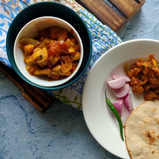 Low-Calorie VegaMushroom Masala dry