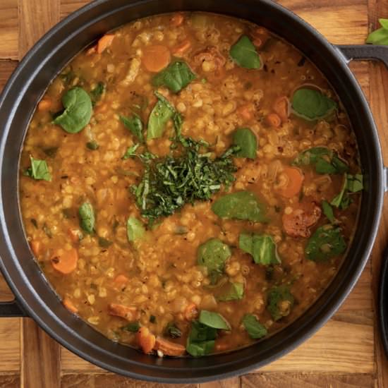Lentil and Spinach Soup