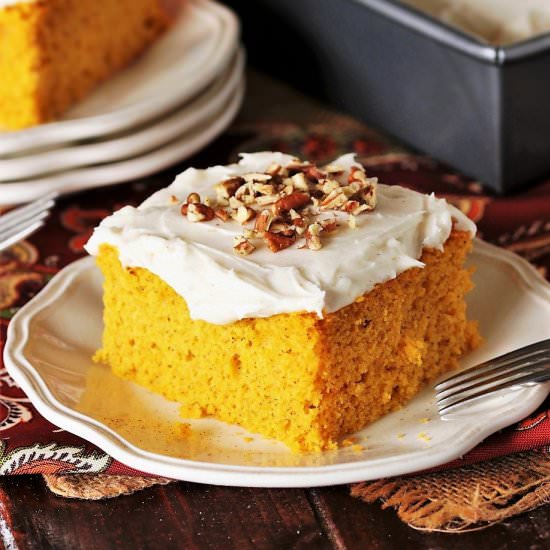 Yellow Cake Mix Pumpkin Cake