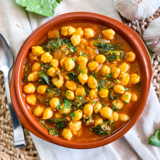 Spanish Chickpea & Spinach Stew
