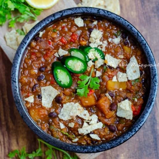 Vegan Butternut Lentil Chili