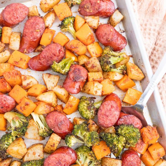 Sheet Pan Sausage and Veggies