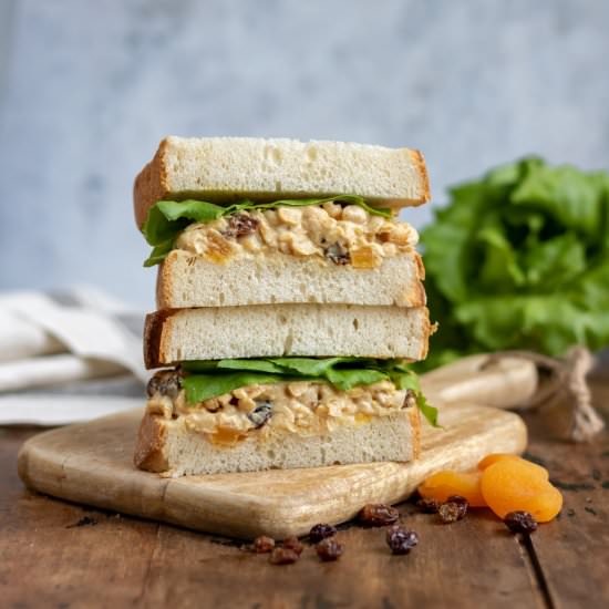 Vegan Coronation Chickpea Sandwich