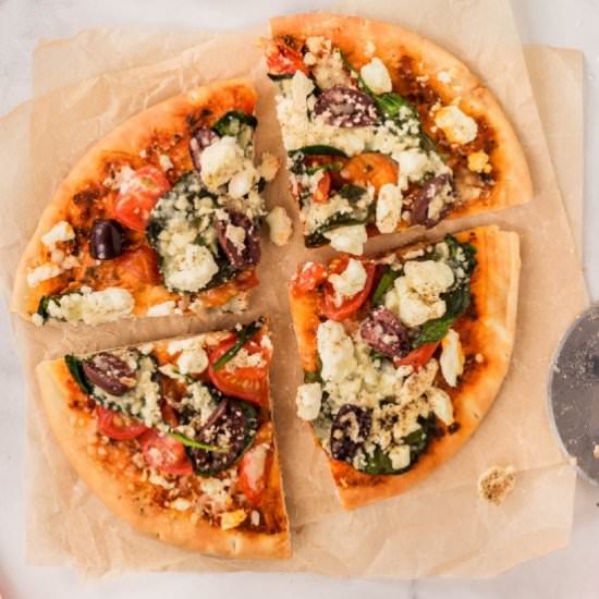 Sheet Pan Greek Pita Pizza