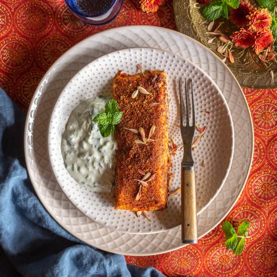 Tandori Spiced Salmon with Raita