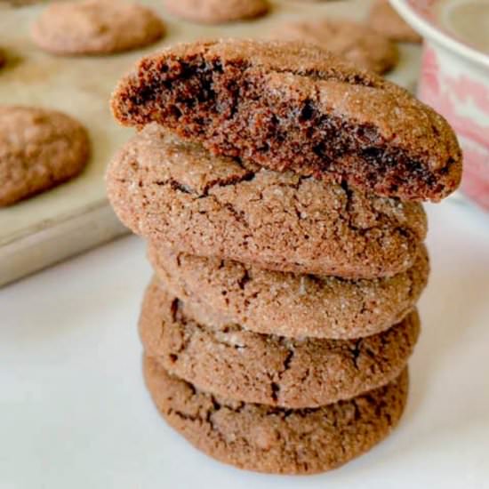 Chocolate Ginger Molasses Tea Cooki