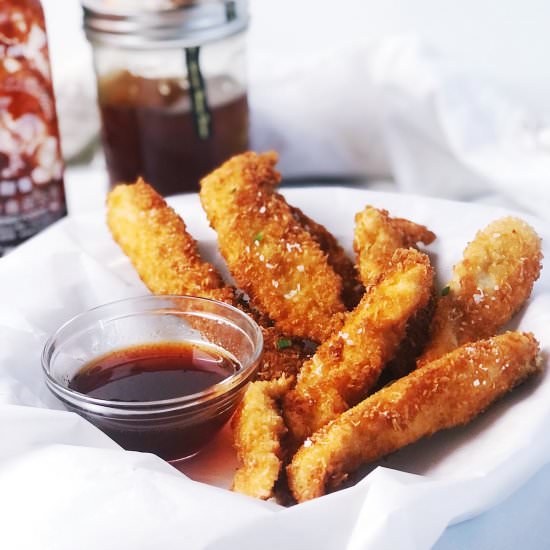 Crispy Coconut Chicken & Hot Honey