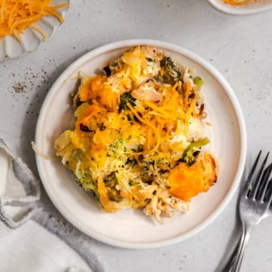 Broccoli Cheddar Spaghetti Casserol