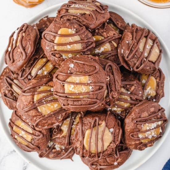 Salted Caramel Brownie Cookies