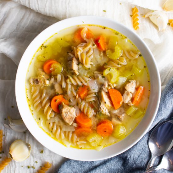 Easy AIP Chicken Noodle Soup