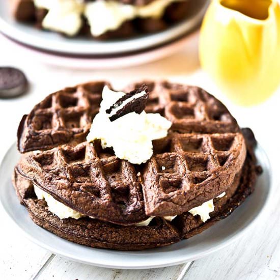 Oreo Waffles [Breakfast & Dessert]
