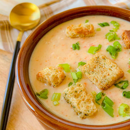 Slow Cooker Cheddar Soup
