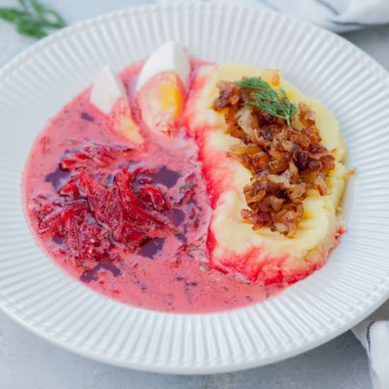 Polish beet soup