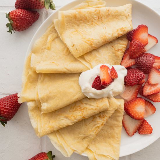 Whole Wheat Olive Oil Crepes