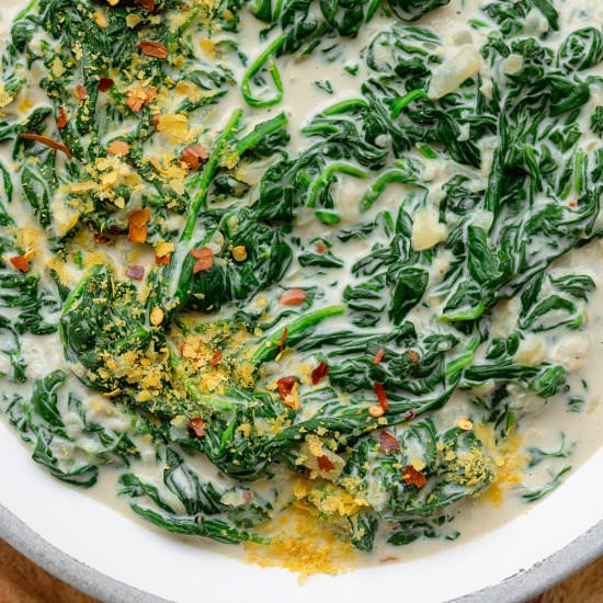 Vegan Creamed Spinach