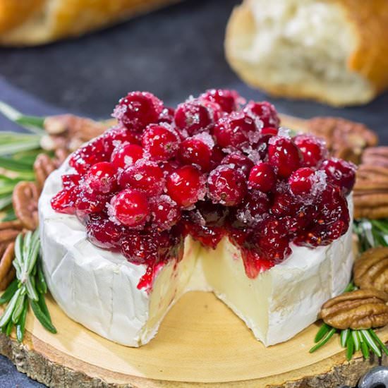 Brie with Cranberry Sauce