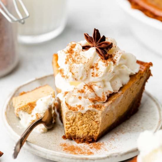Lightened Up Pumpkin Cheesecake