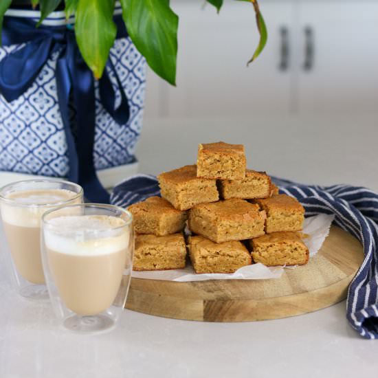Melt and Mix Peanut Butter Blondies