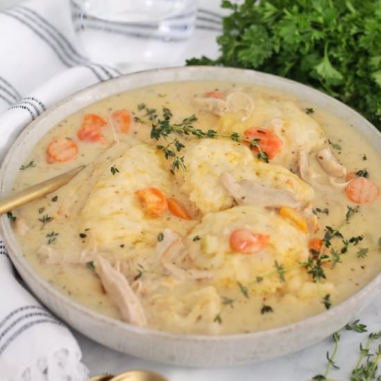 One Pot Chicken and Dumplings