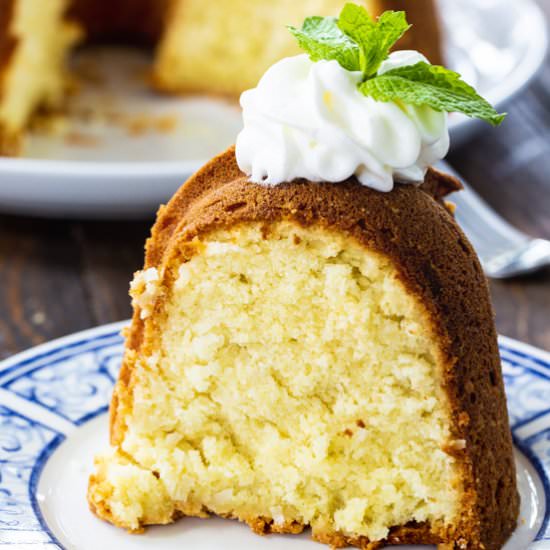 Coconut Cream Cheese Pound Cake