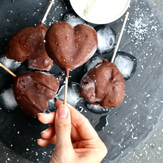 Vegan Coconut-Caramel-Popsicles