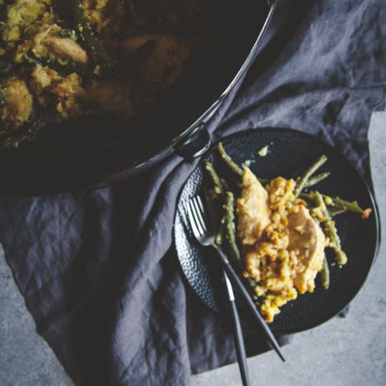 Slow Cooker Chicken and Stuffing