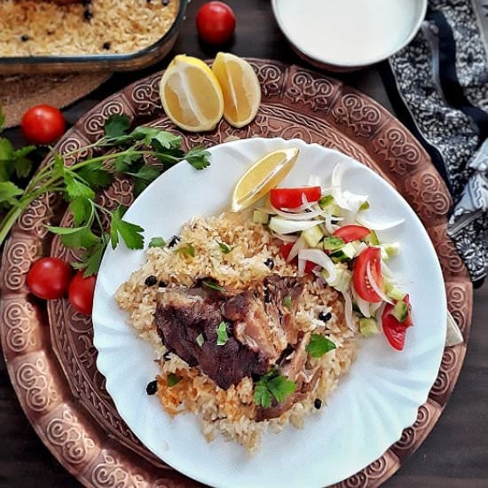 ROASTED LAMB AND RICE