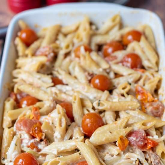 Healthy Baked Feta Pasta
