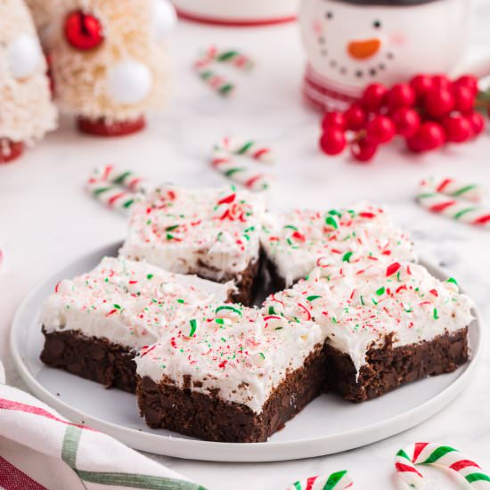 Candy Cane Brownies