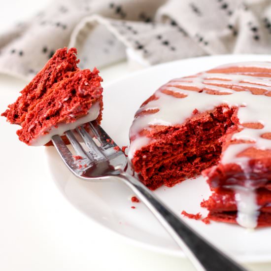 Red Velvet Pancakes