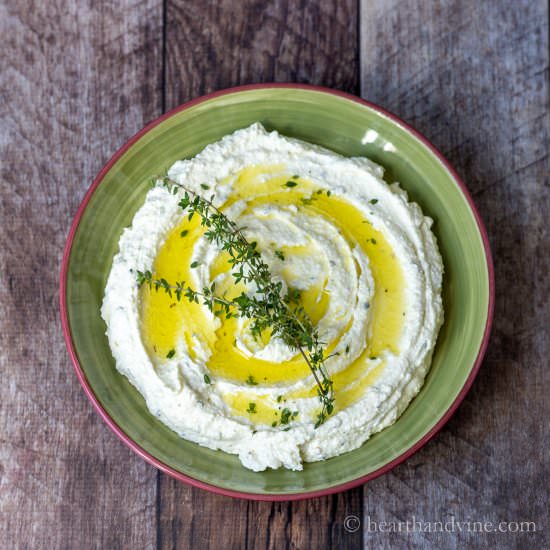 Whipped Feta Dip with Lemon & Thyme