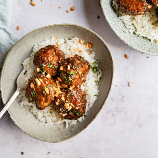Easy Sticky Asian Pork Meatballs