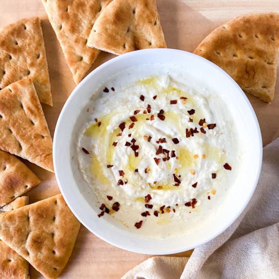 Roasted Garlic Whipped Feta Dip