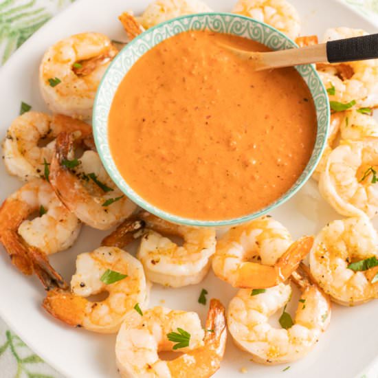 Air Fryer Shrimp & Smoky Baja Sauce