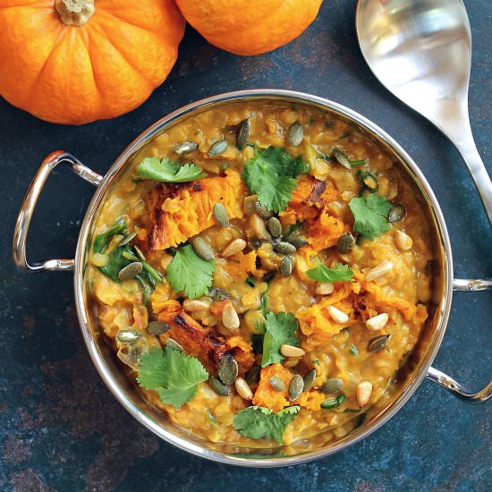 Red Lentil Dahl with Pumpkin