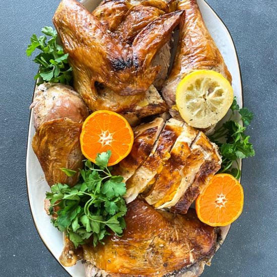 Spatchcocked Citrus Brined Turkey