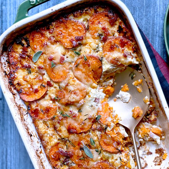 Sweet Potato Gratin with Gruyère