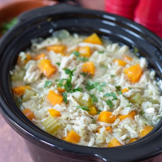 Slow Cooker Chicken And Rice Soup