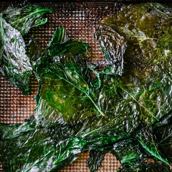 Crispy Baked Turnip Tops