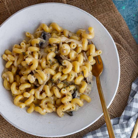 Caramelised onion pasta