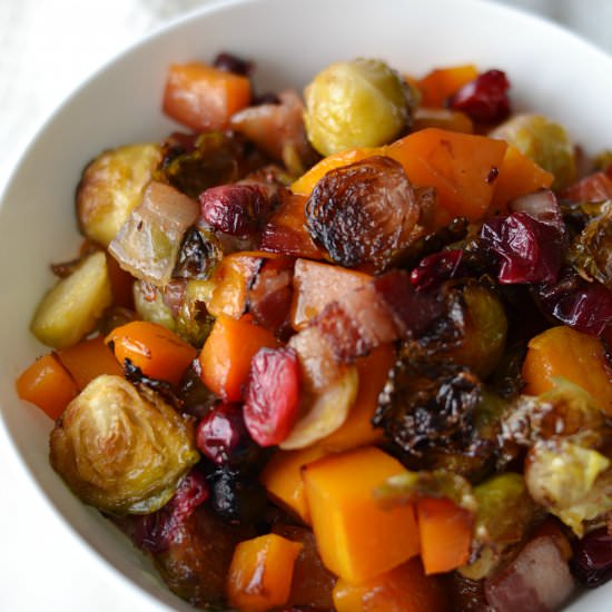 Maple Cranberry Brussel Sprouts