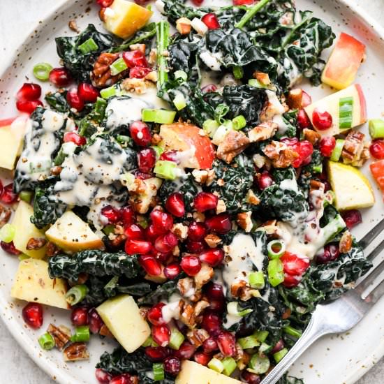 Kale Apple Pomegranate Salad