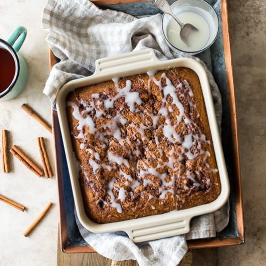 Glazed Cinnamon Roll Snack Cake
