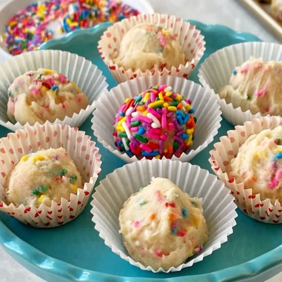 Edible Funfetti Cookie Dough Bites