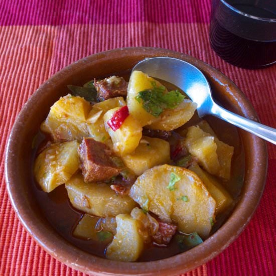 Oven-Baked Potatoes with Chorizo