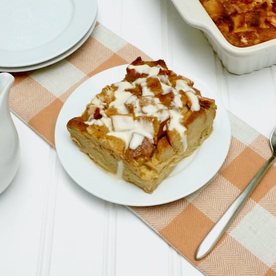 Pumpkin Rum Bread Pudding