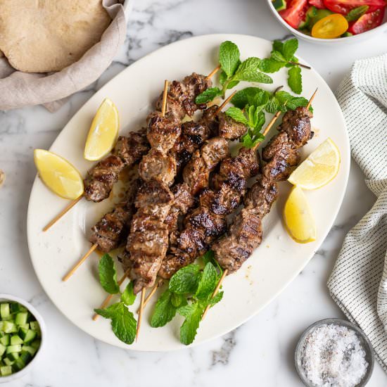 Greek lamb souvlaki