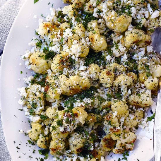 Greek Roasted Cauliflower