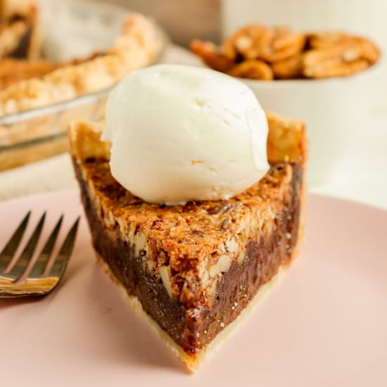 Fudge Brownie Pecan Pie