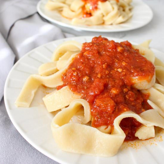 Easy homemade vegan pasta